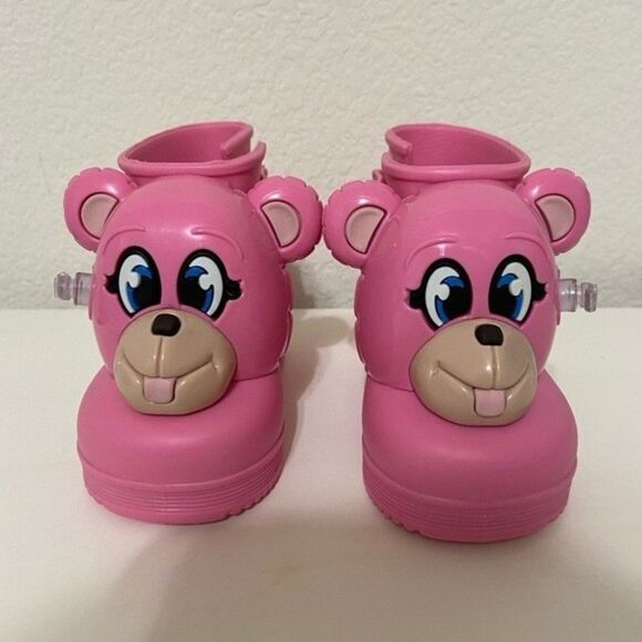 Mini Melissa + Jeremy Scott Pink Monkey Rainboots Water Resistant Boots Size 5 - Picture 2 of 8